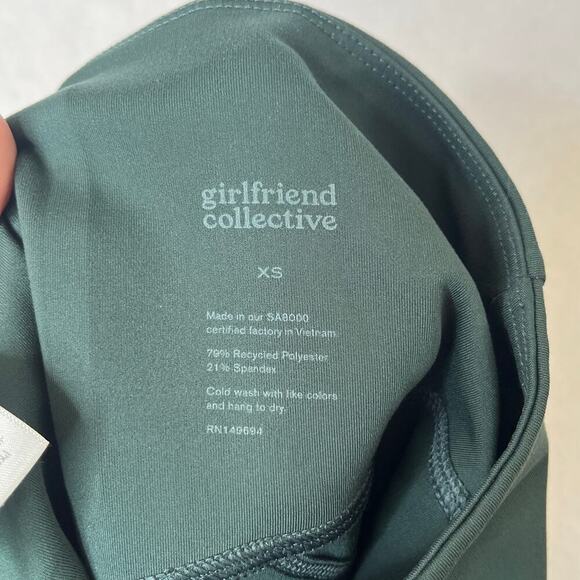 Girlfriend Collective High Rise Compressive Legging Moss Green sz S Activewear - Picture 4 of 7